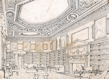 The library at the old house in 1831 [L33-213]